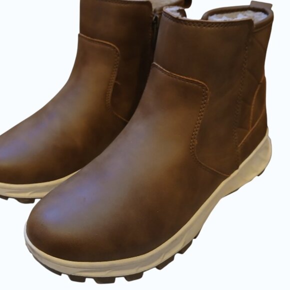 NWOB KHOMBU Dusk All Weather Ankle Boots Sherpa Lining Memory Foam 10M - Picture 5 of 14